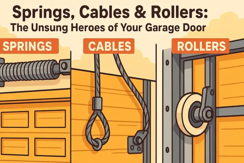 Garage Door Springs, Cables & Rollers: How They Work