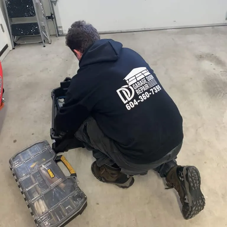 Professional garage door repair work