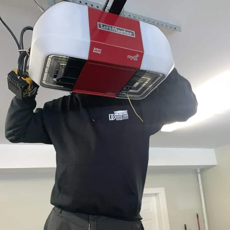 Garage door opener installation