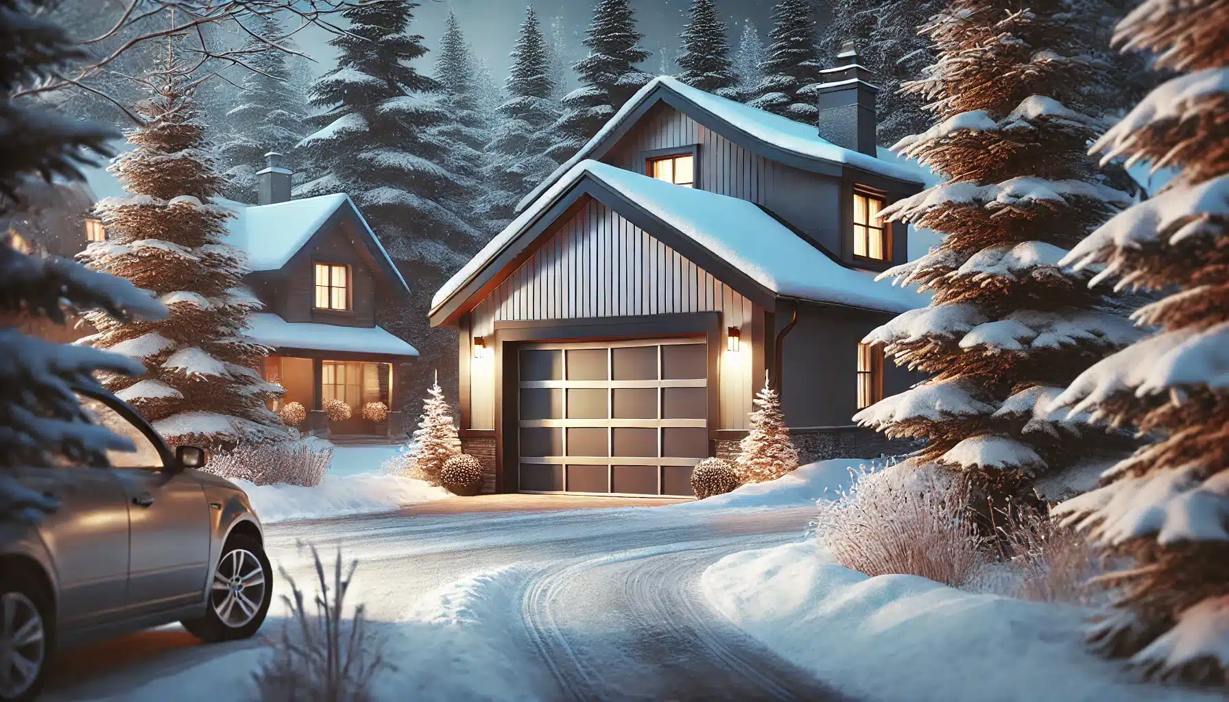 Garage door winter in BC